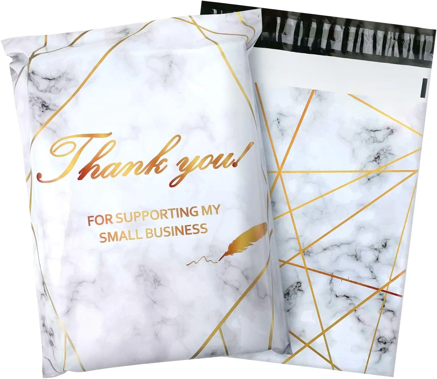100 Pack Poly Mailers 10x13, Cute Packaging Envelope Mailers Polymailers Packaging for Small Business, Shipping Bags for Clothing Boutique Supplies with Self Seal Strip (Marble)