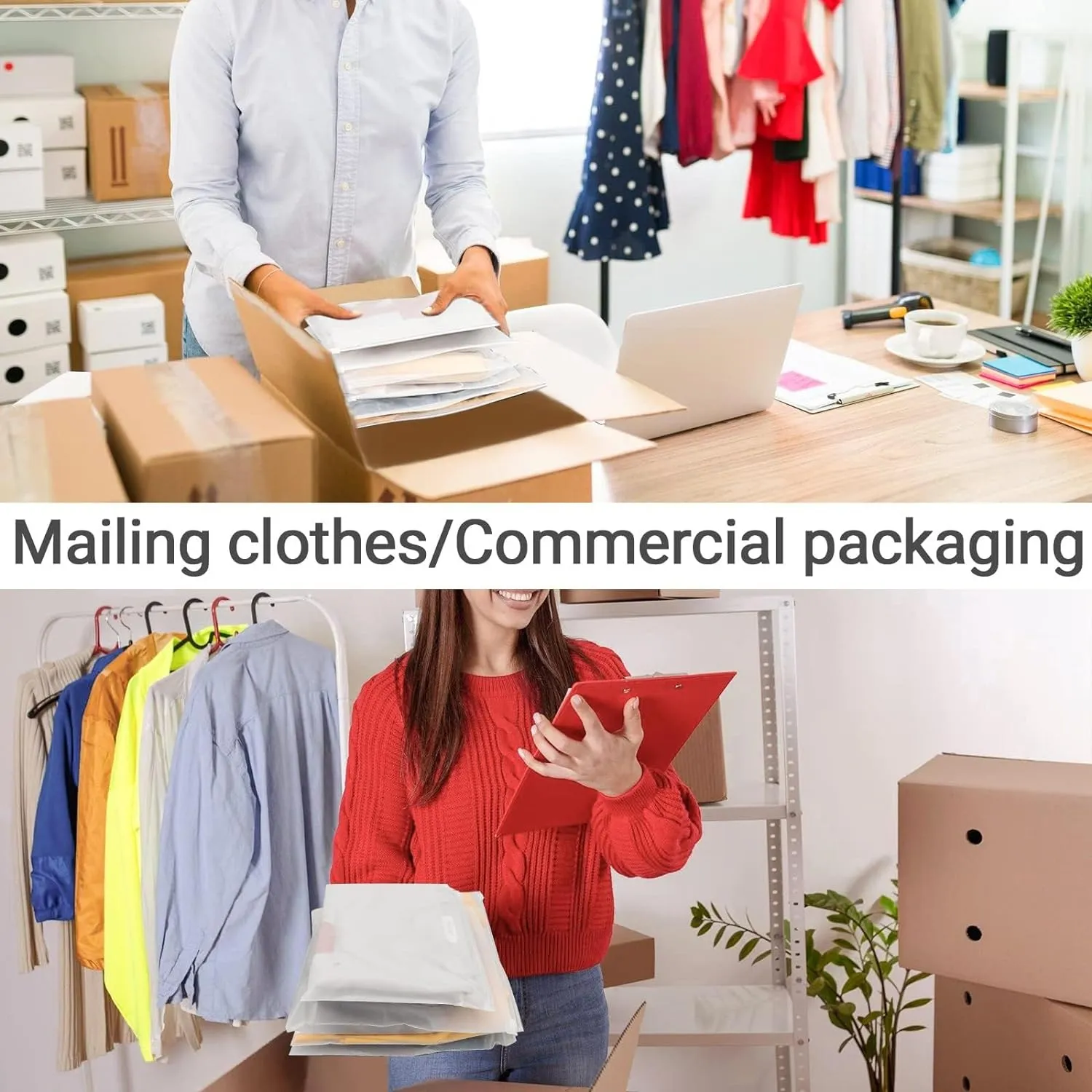 100Pcs Frosted Zipper Bags for Clothes, 10x8 inch Thick Frosted Plastic Packaging Bags with Vent Holes, Resealable with Slider Closure for Swimsuit T Shirt Packaging, 3 Mil