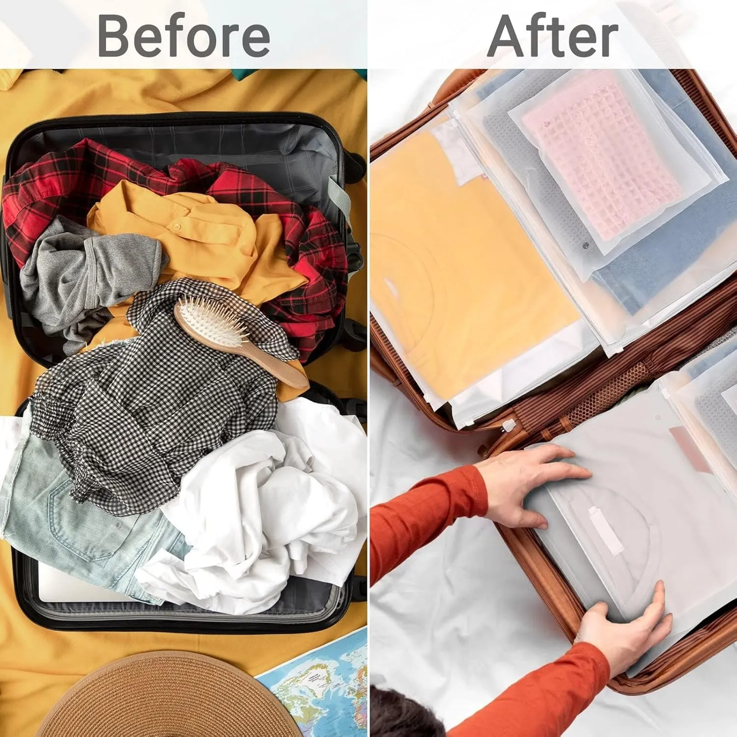 100Pcs Frosted Zipper Bags for Clothes, 10x8 inch Thick Frosted Plastic Packaging Bags with Vent Holes, Resealable with Slider Closure for Swimsuit T Shirt Packaging, 3 Mil