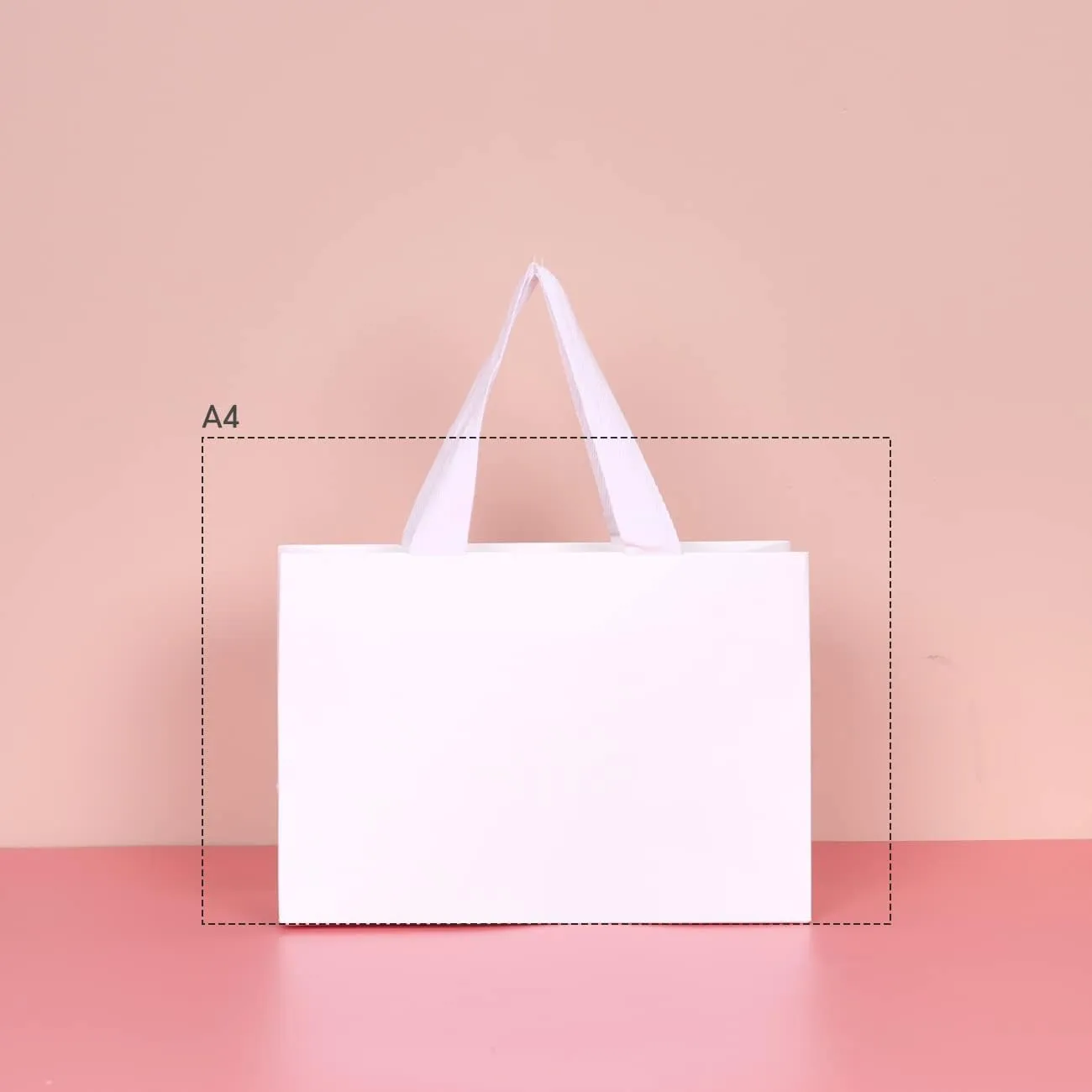 16pcs 9x3.9x6.3" (1) Small Size, White Paper Bags with White Cotton Handles, Thick Sturdy Durable Gift bags