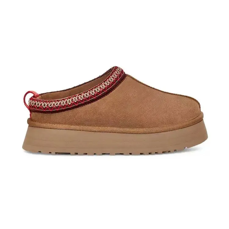 2024 Winter Shoes Ultra Mini New Short tube Flat bottomed Thickened and flannel Warmth sheep fur intergrated women Snow boots