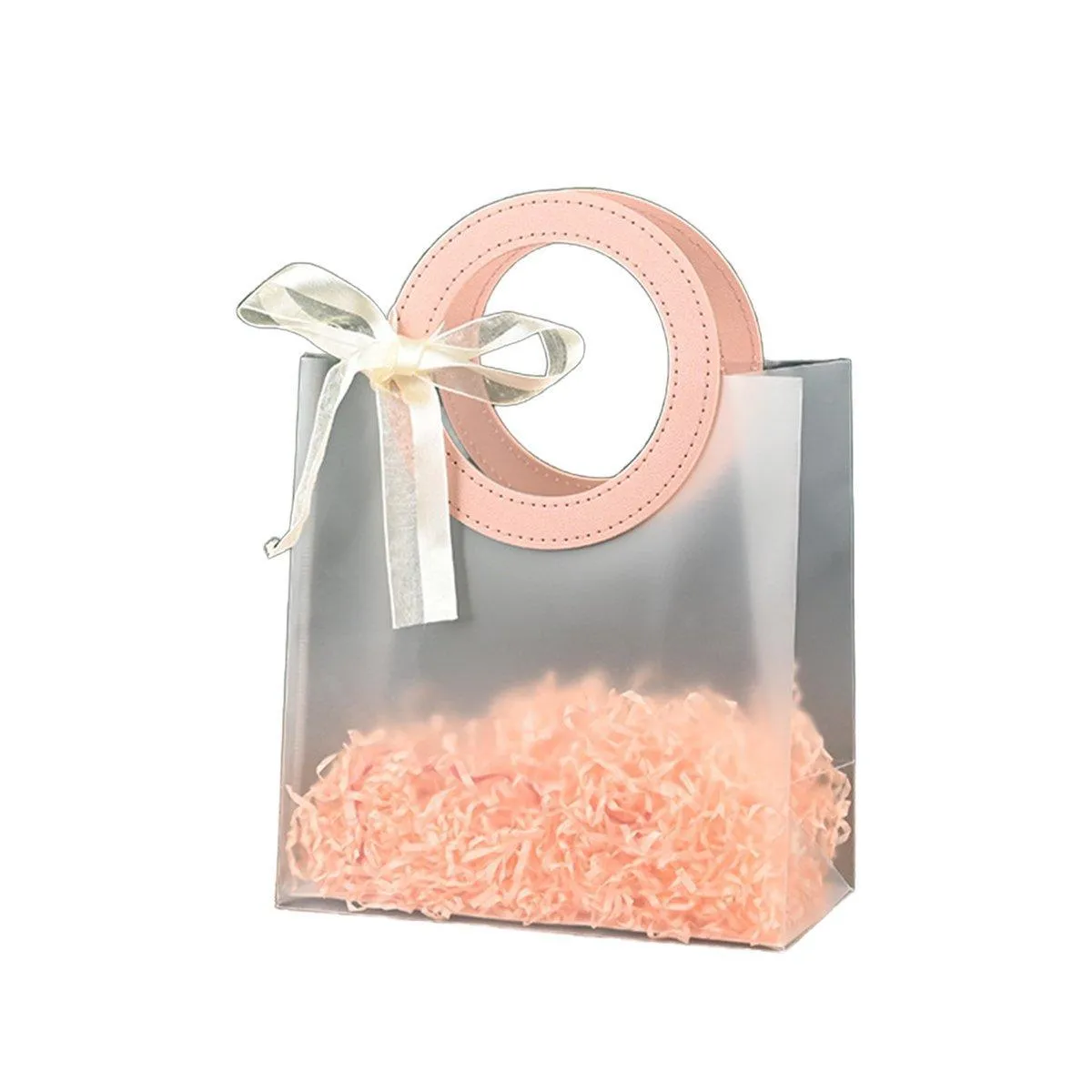 20PCS PP Frosted Gift Bags Plastic Transparent Wedding Tote Birthday Packaging