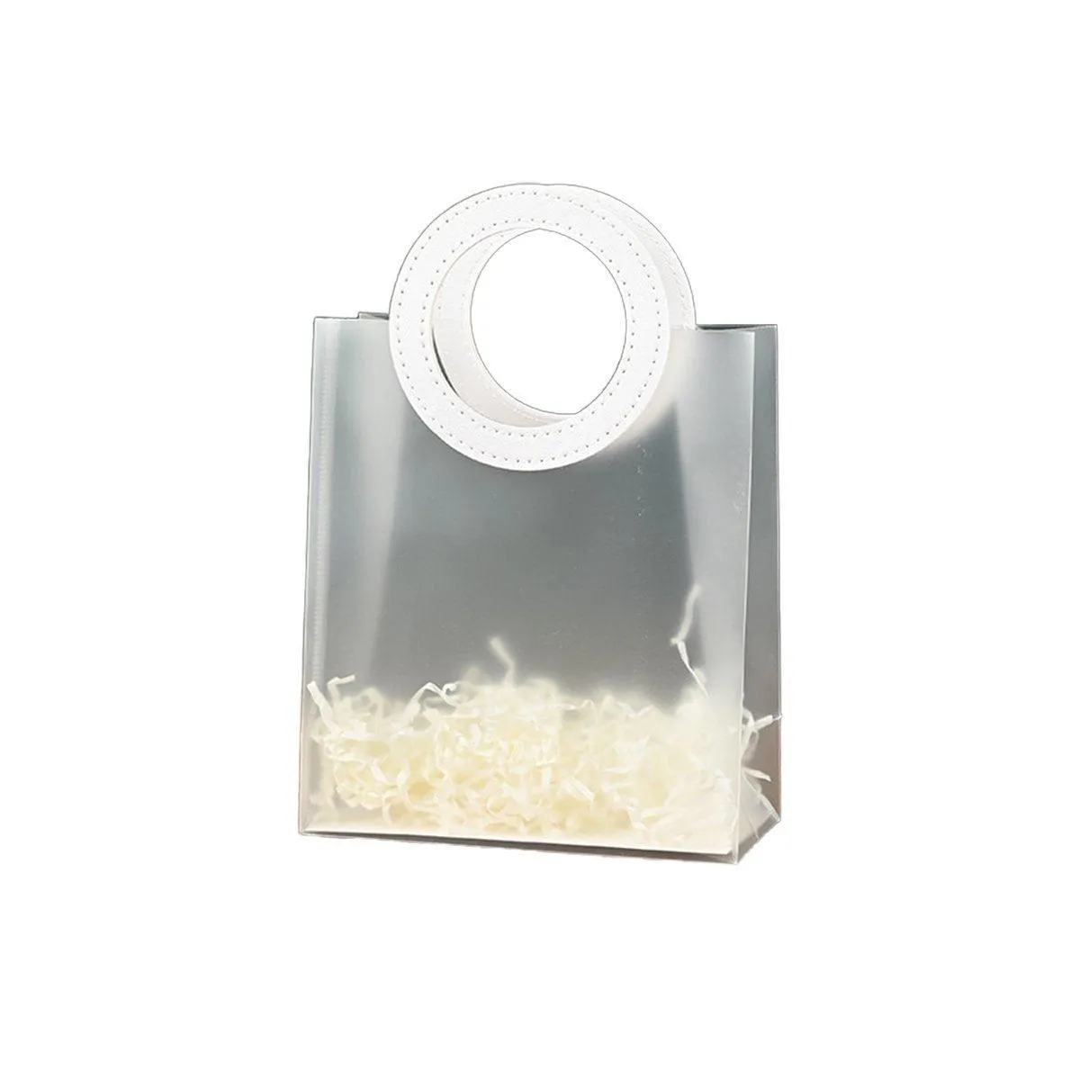 20PCS PP Frosted Gift Bags Plastic Transparent Wedding Tote Birthday Packaging