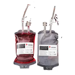 2/4Pcs Clear Halloween Blood Bags 400ml PVC Food Grade Drink Bag Halloween Party Decor Horror Props Cosplay Vampire Blood Pouch