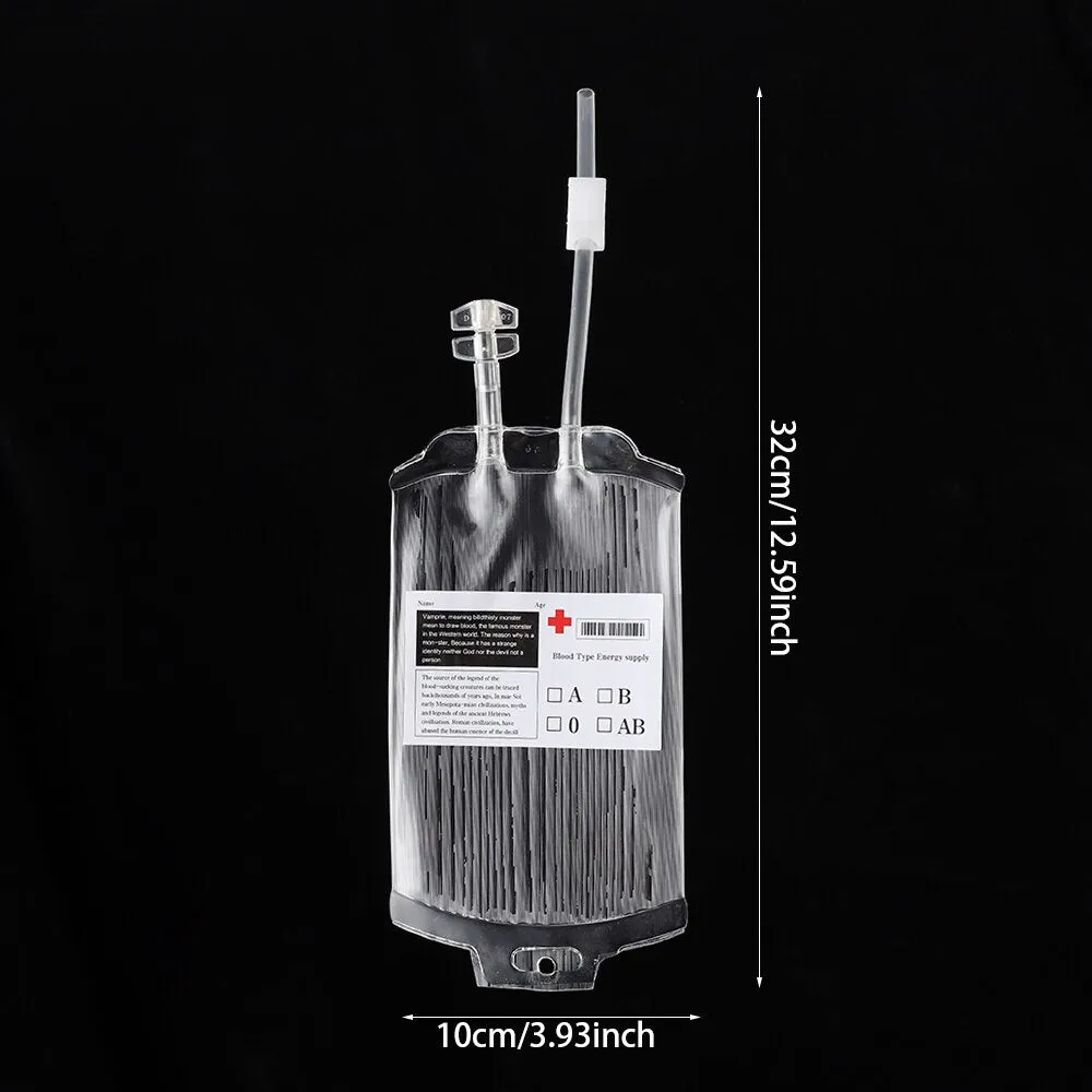 2/4Pcs Clear Halloween Blood Bags 400ml PVC Food Grade Drink Bag Halloween Party Decor Horror Props Cosplay Vampire Blood Pouch