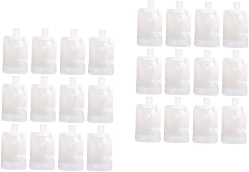 2sets Small Bag for Toiletries Leakproof Shampoo Pouch Portable Travel Bottles Clear Volume Indicator 12pcs*2