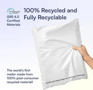 300 Count, 10x13 inch 100% Recycled Poly Mailers Eco Friendly Packaging Envelopes Supplies Mailing Bags 2.5 Mil Thick - SMART Mailer