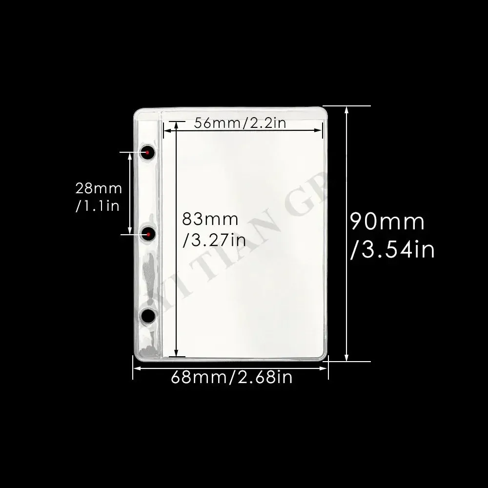 30pcs Budget Binder Top Loading Clear Frost PVC Envelope Pouch Zipless Loose Leaf Binder Pocket A5 A6 A7 Binder Envelope Refills