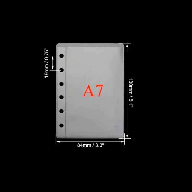 30pcs Budget Binder Top Loading Clear Frost PVC Envelope Pouch Zipless Loose Leaf Binder Pocket A5 A6 A7 Binder Envelope Refills