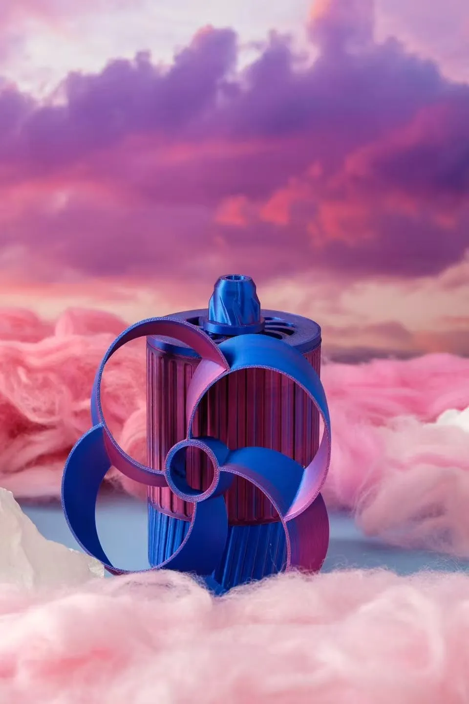 3D Printed Planetary Gear Aircraft, Flying Toys, Suitable for Autism ADHD, 3D Printed Gifts DIY Creative Decorations Flying Toys Home Happy Christmas. (Red and Blue)