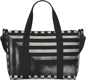 3D Vortex Optical Illusion Square Carry on Luggage Travel Bag Travel Bag for Women Men Large Duffle Bag for Travel Bag for Travel, Business Trips, Work, Gym