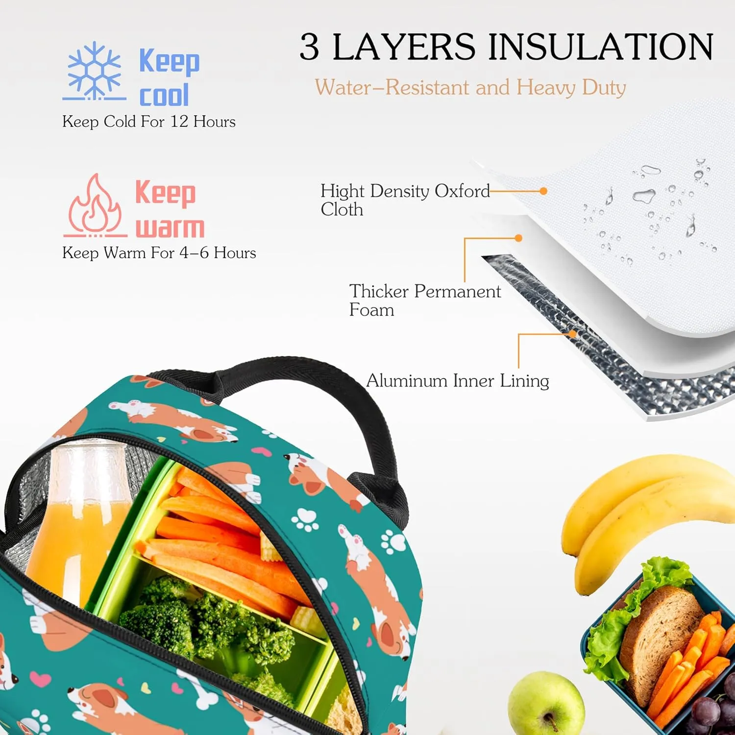 3pcs Backpack for Boys Girls, Backpack Set with Lunch Box Pencil Case for Kids Teen Elementary Middle High School