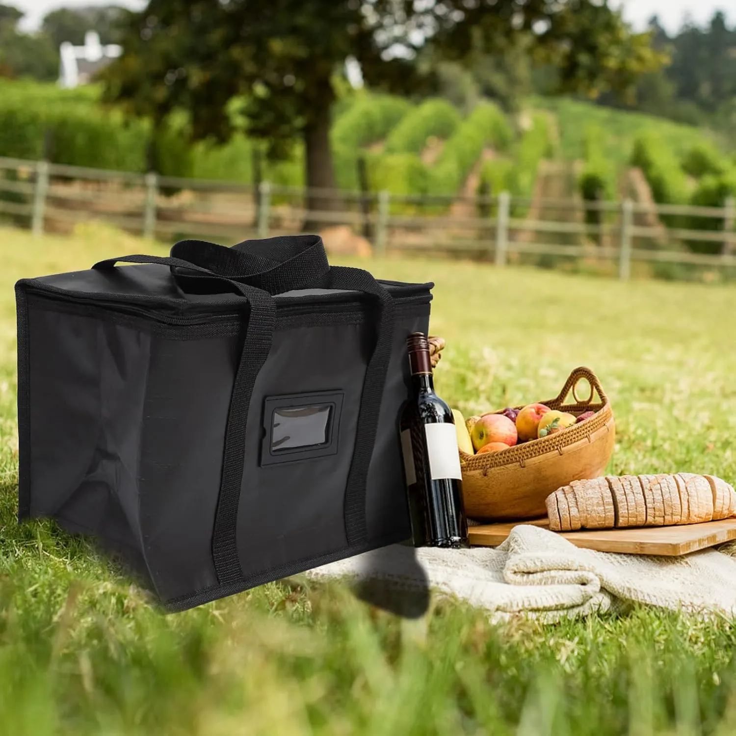 40l Collapsible Insulated Cooler Grocery Bag Large Insulated Food Bag Ice Packs Reusable and Waterproof