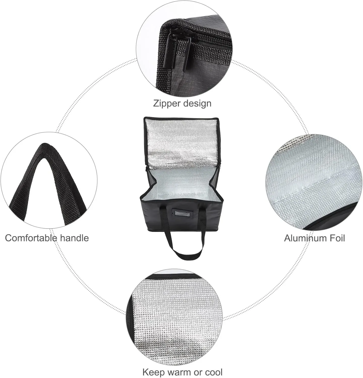 40l Collapsible Insulated Cooler Grocery Bag Large Insulated Food Bag Ice Packs Reusable and Waterproof
