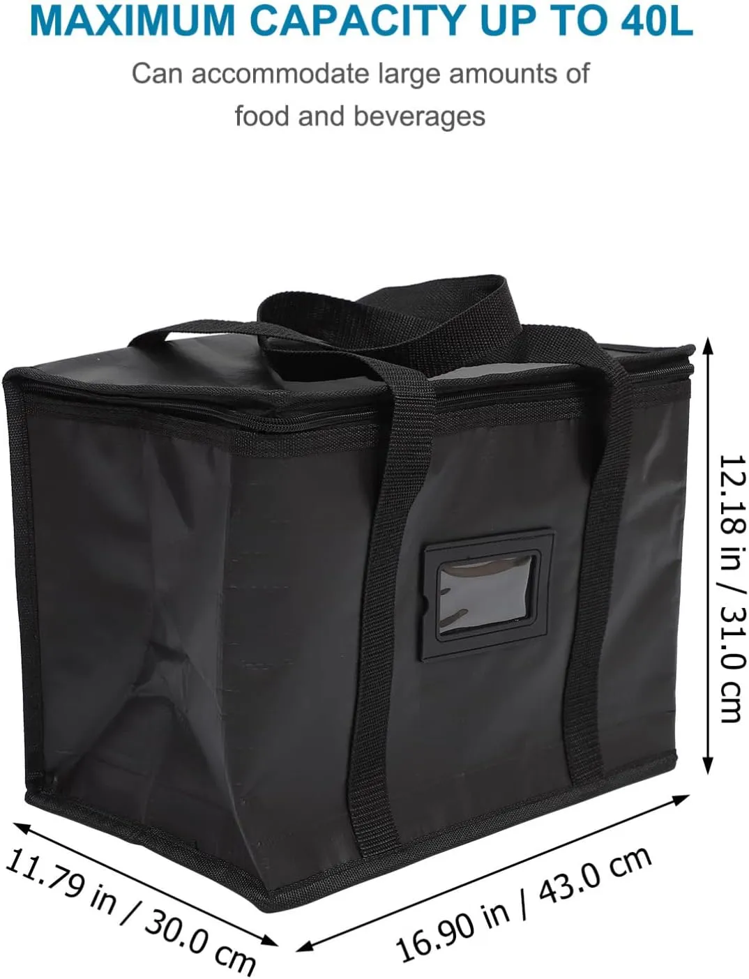 40l Collapsible Insulated Cooler Grocery Bag Large Insulated Food Bag Ice Packs Reusable and Waterproof