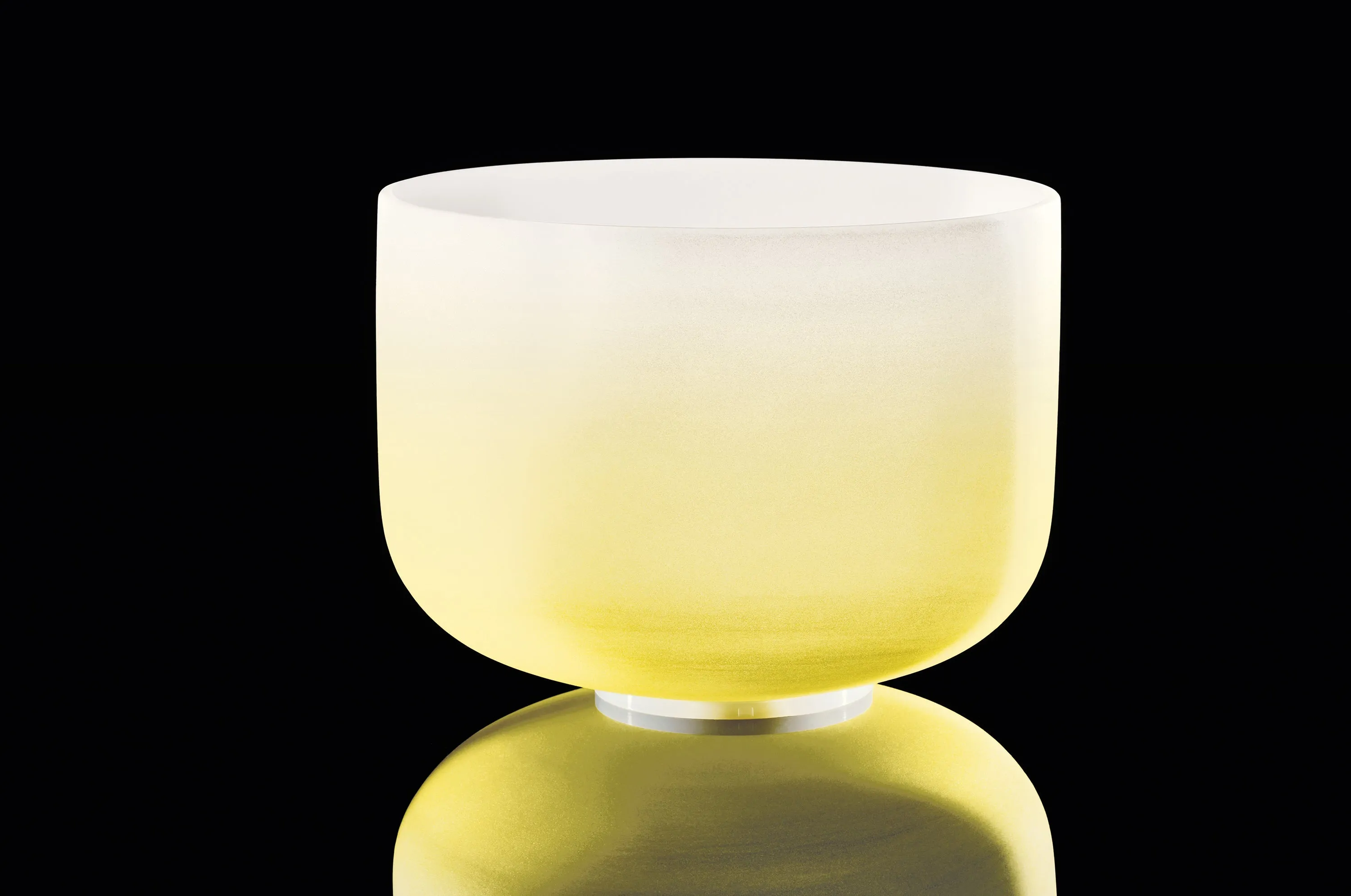440 Hz 12" Solar Chakra Crystal Singing Bowl Note E4 Yellow Color