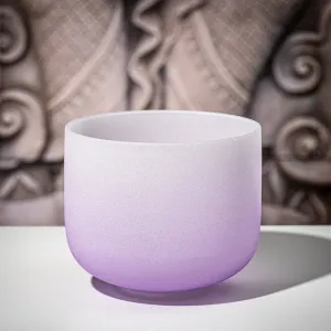 440 Hz 8" Crown Chakra Crystal Singing Bowl Note B4 Purple Color