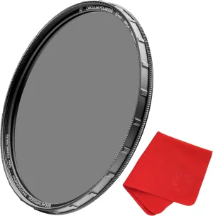 49mm X2 CPL Circular Polarizing Filter for Camera Lenses - AGC Optical Glass Polarizer Filter with Lens Cloth - MRC8 - Nanotec Coatings - Weather Sealed by Breakthrough Photography