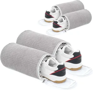 4Pcs Reusable Laundry Shoe Bag for Washer and Dryer, 2024 New Shoe Cleaning Bag, 360Cleaning for Sneaker and Gym Shoes (Grey)