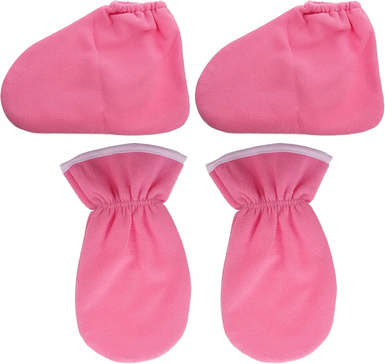 4Pcs Spa Paraffin Wax Gloves Booties Reusable Hand and Foot Covers for Moisturizing Treatment Comfortable Washable for Spa Home and Salon Use