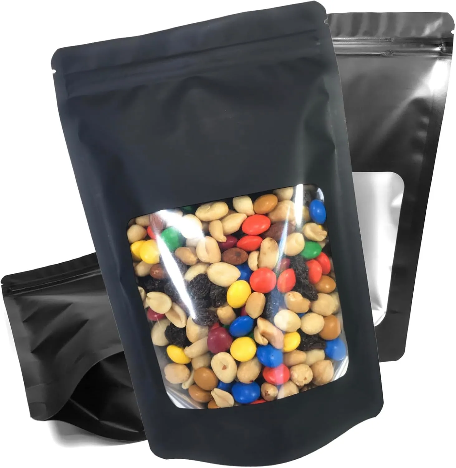 50 Pack Resealable Mylar 4 Mil Thick Smell Proof Bags 6” x 9” x 3” Stand Up Zip Seal Foil Pouch. Ultra-Clear Window Not Frosted. Food Grade. Travel, Storage and Display ROYPACK