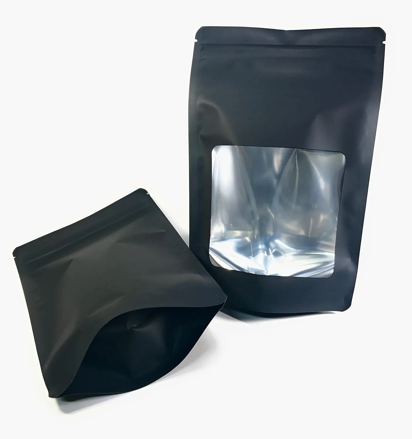 50 Pack Resealable Mylar 4 Mil Thick Smell Proof Bags 6” x 9” x 3” Stand Up Zip Seal Foil Pouch. Ultra-Clear Window Not Frosted. Food Grade. Travel, Storage and Display ROYPACK