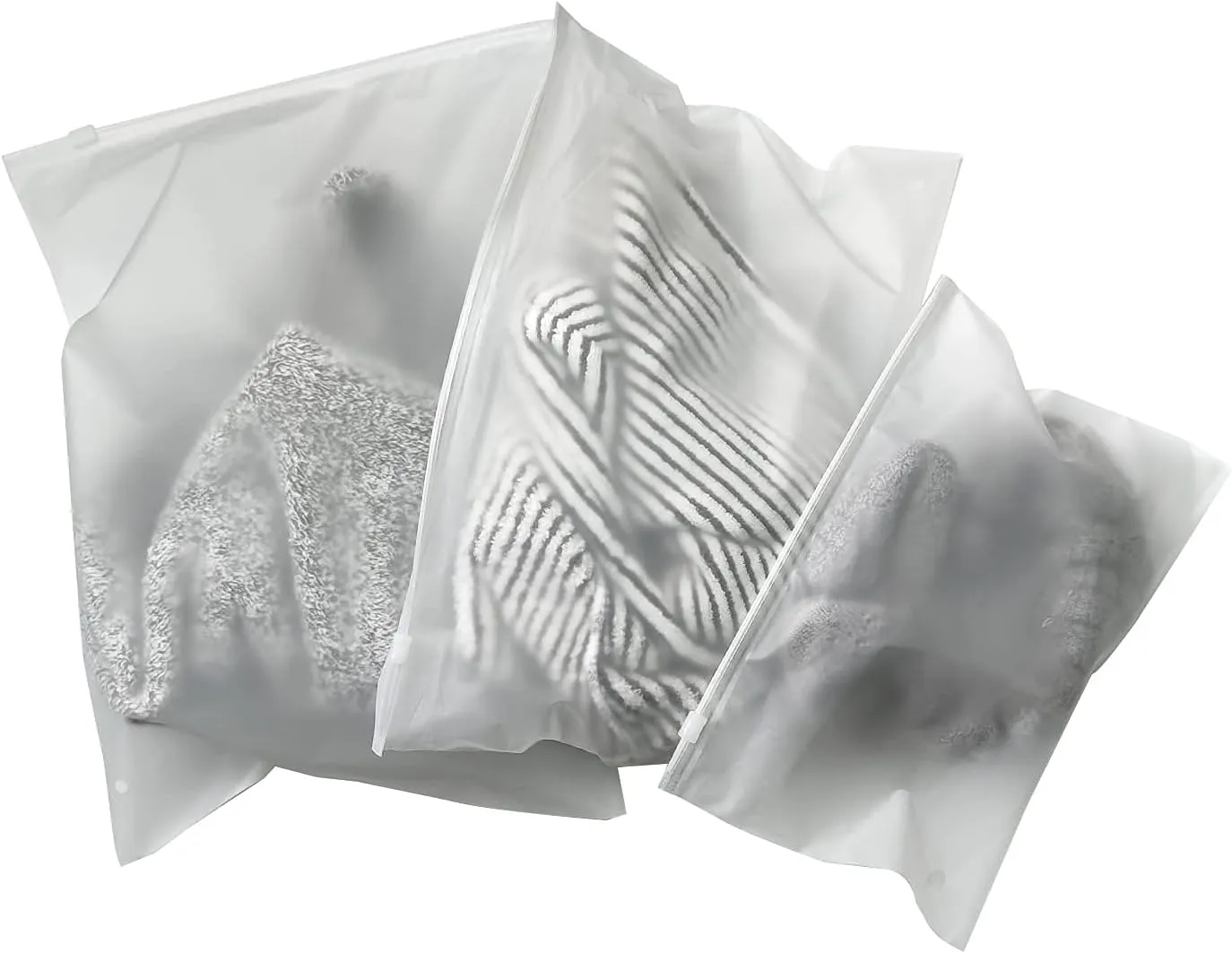 50 PCS Travel Storage Bags Clear Resealable Bags Zip Lock Storage Plastic Bags Luggage Organiser Pouch Space Saver Storage for Clothes School Trip 25x15cm,32x22cm,20x25cm,25x35cm,30x40cm