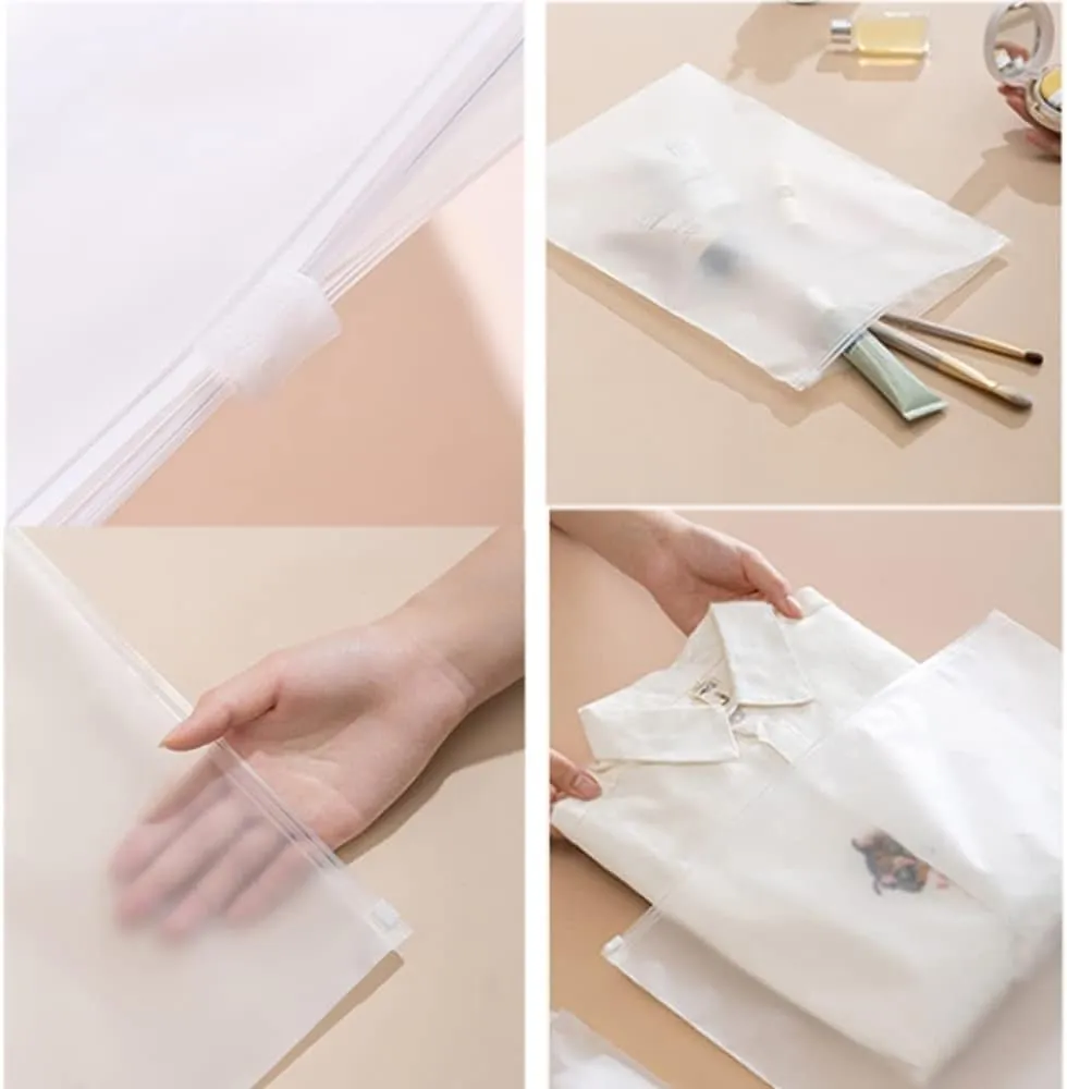 50 PCS Travel Storage Bags Clear Resealable Bags Zip Lock Storage Plastic Bags Luggage Organiser Pouch Space Saver Storage for Clothes School Trip 25x15cm,32x22cm,20x25cm,25x35cm,30x40cm