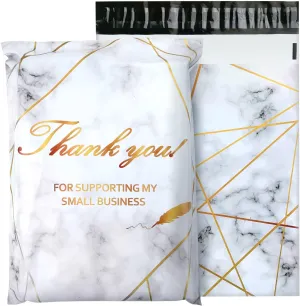 50Pcs Large Poly Mailers 14.5 x 19, Cute Shipping Bags for Small Business Clothing Mailers Poly Bags Thank You Poly Mailer Plastic Mailing Bags, Big Polymailers Package Bags