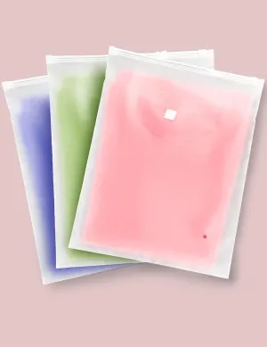 50Pcs Shirt Bags, 14" x 16" Frosted Zipper Plastic Bags for Clothes, Resealable Shirt Shipping Packaging Bag, 3 Mil