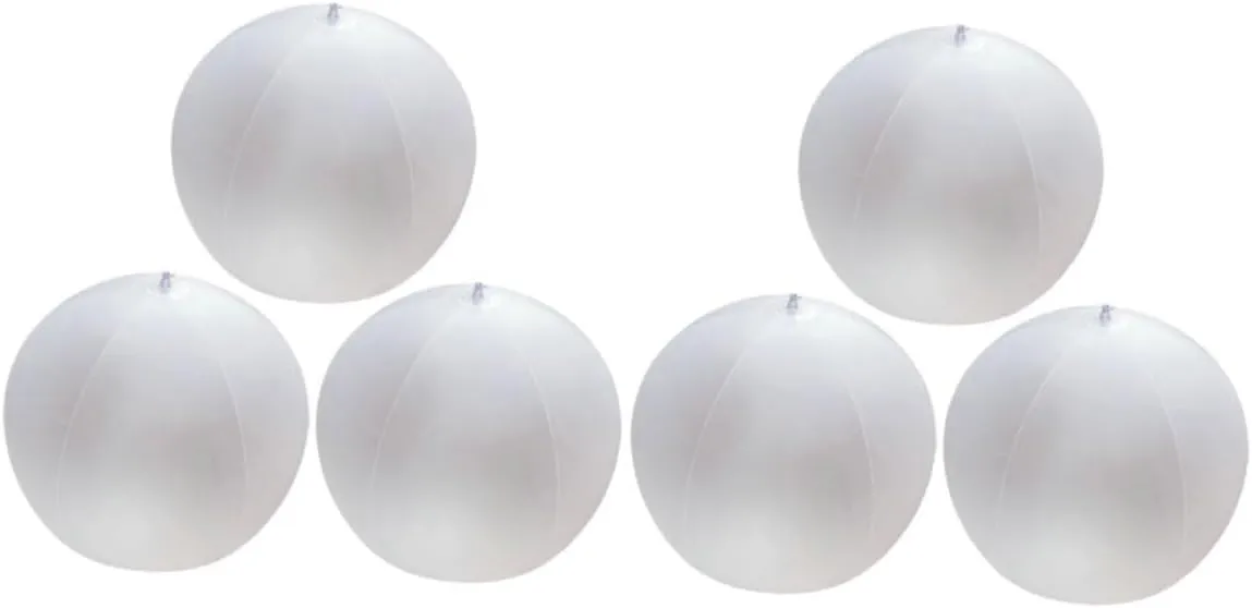 6pcs Inflatable Globes Portable PVC Beach Translucent Frosted Decorations Fun Hawaiian Outdoor Favors Lightweight Easy to Inflate