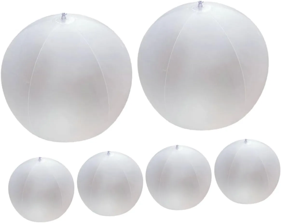 6pcs Portable Inflatable Balls Frosted Pvc Hawaiian Decor Party Supplies Versatile for Weddings Photography