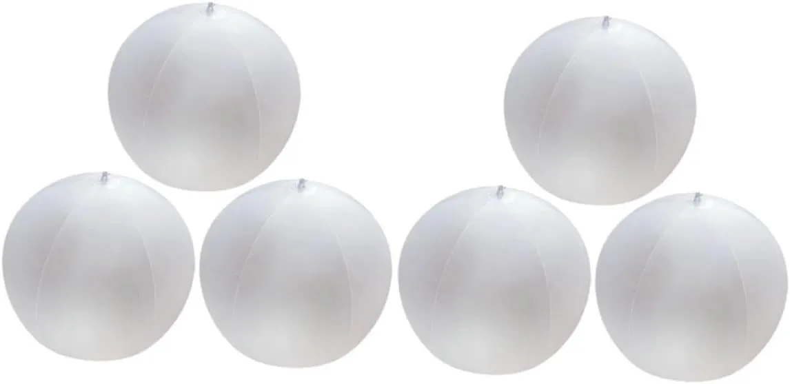 6pcs Summer Beach Inflatable Balls Decorative Frosted Plastic Balls for Wedding Beach Party Favors Outdoor Decorations