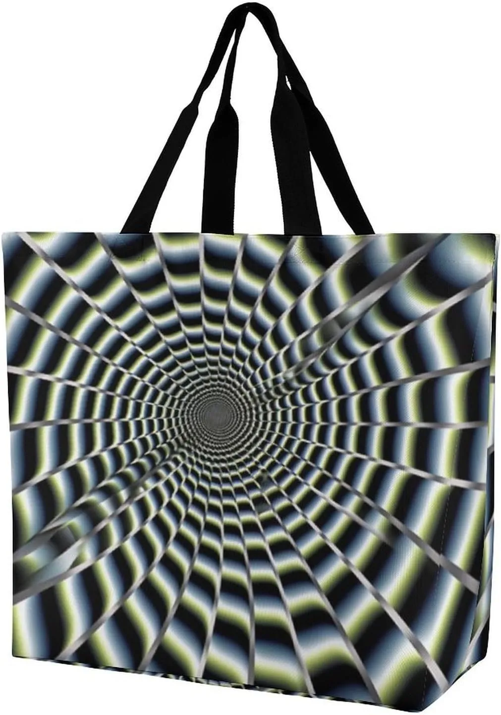 A Gym Artifact, The Canvas Spiral Optical Illusion Gif Printed Yoga Storage Bag Is Durable, Wear-resistant And Does Not Strangle Shoulders. It Is Suitable for Both Men And Women