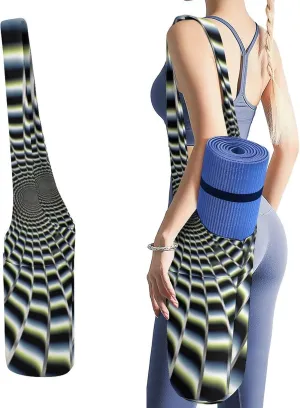 A Gym Artifact, The Canvas Spiral Optical Illusion Gif Printed Yoga Storage Bag Is Durable, Wear-resistant And Does Not Strangle Shoulders. It Is Suitable for Both Men And Women