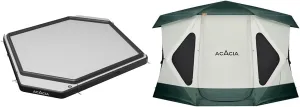 ACACIA Air Floor XL for Space Camping System, 4-Layer, 6-Inch-Thick Inflatable Floor & Space Camping Tent XL, 4-6 Person Large Family Tent with 6'10'' Height, 2 Doors, 8 Windows