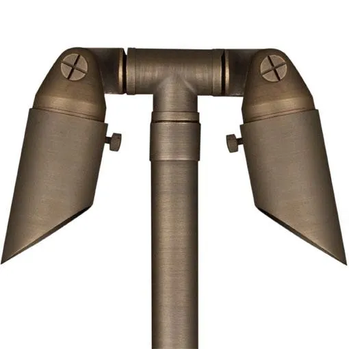 Advantage - ADV-PS-204B-MR11 - Brass Twin Little Smoky Path Light