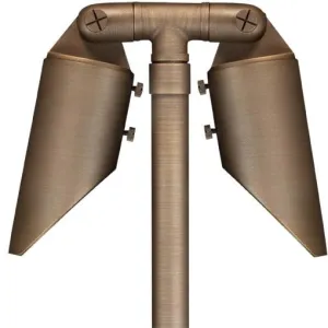 Advantage - ADV-PS-205B-MR16 - Brass Twin Big Smoky Path Light