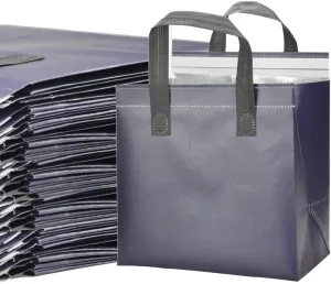 AIVYGDEN 60pcs Insulated Take Away Bags,Thermal Insulation Food Bag for Coffee,Milky Tea,Take-away Dinner,Fresh Seafood,Cold or Warm Food drive for Restaurant,Retail Store or Picnic/BBQ (bule)