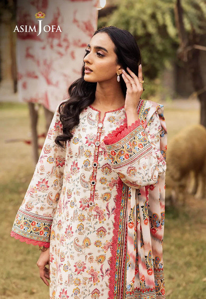 AJUBJD-50 Printed LAWN Stitched 3 PC