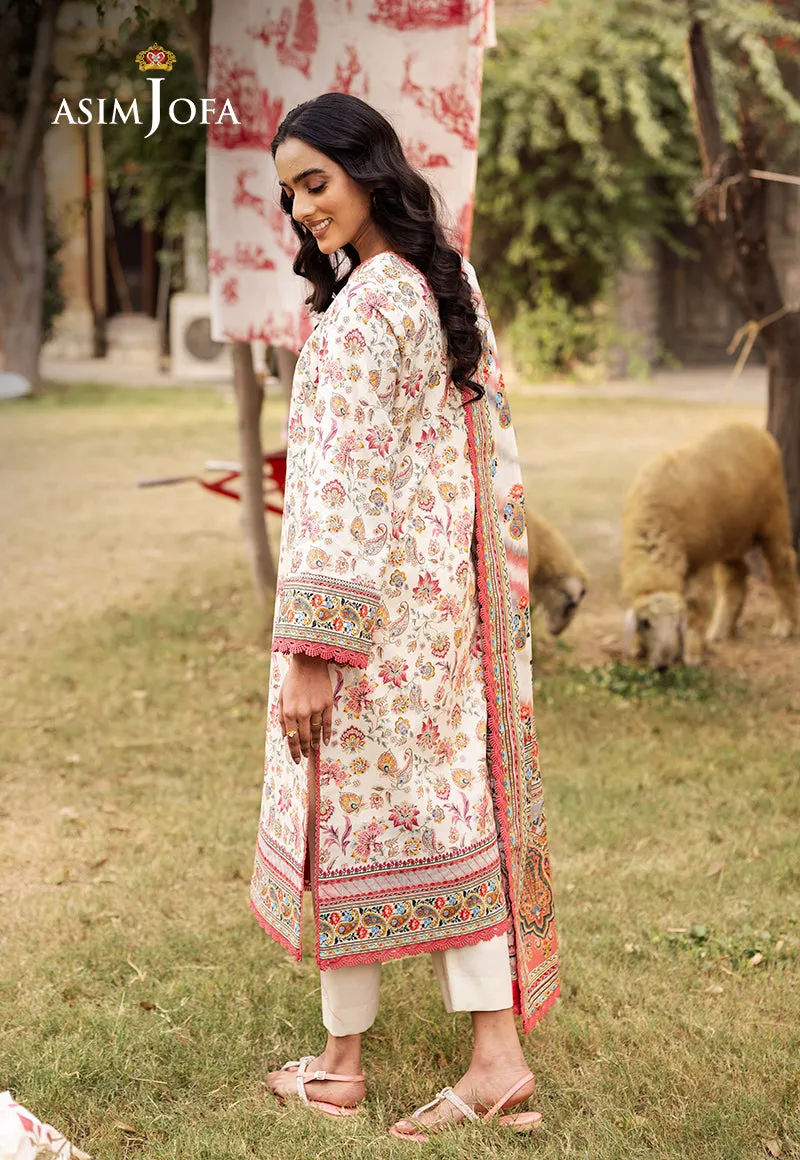 AJUBJD-50 Printed LAWN Stitched 3 PC