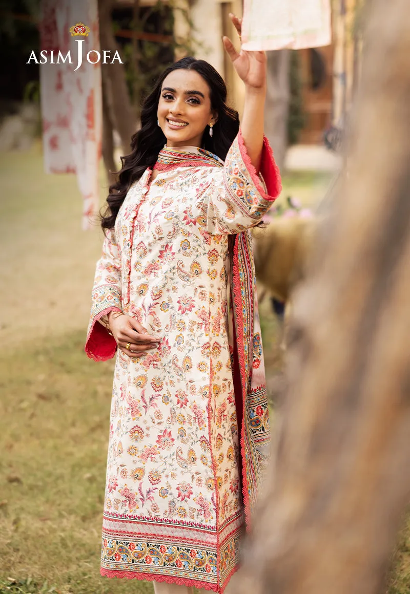AJUBJD-50 Printed LAWN Stitched 3 PC