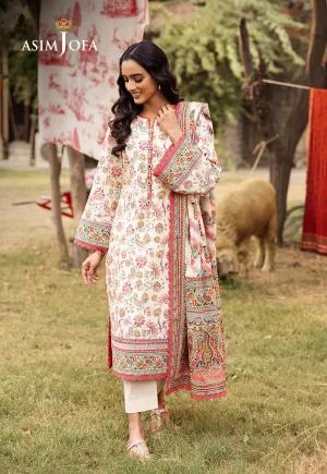 AJUBJD-50 Printed LAWN Stitched 3 PC