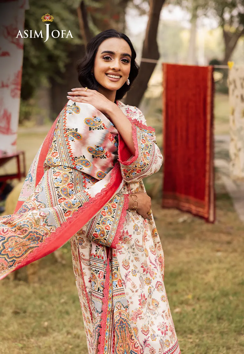 AJUBJD-50 Printed LAWN Stitched 3 PC