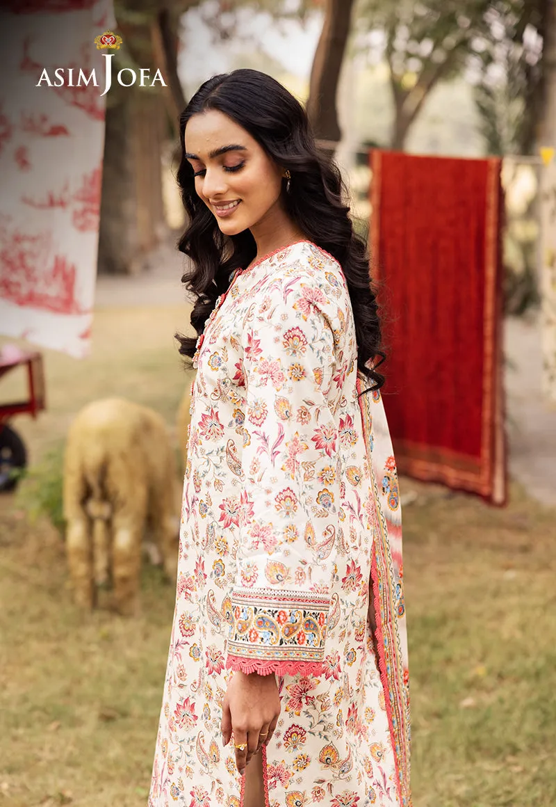 AJUBJD-50 Printed LAWN Stitched 3 PC