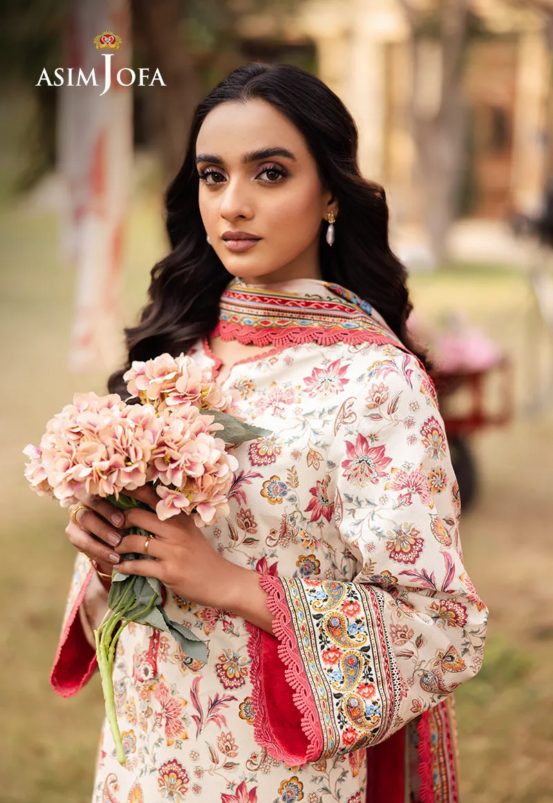 AJUBJD-50 Printed LAWN Stitched 3 PC