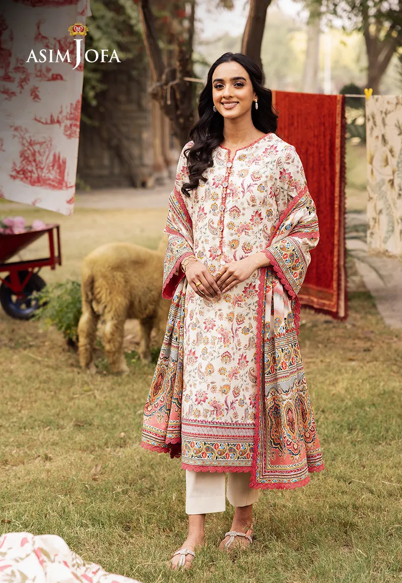 AJUBJD-50 Printed LAWN Stitched 3 PC