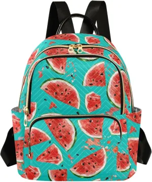 ALAZA Juicy Watermelon Watercolor Casual Fashion Polyester Travel Rucksack Shoulder Bag