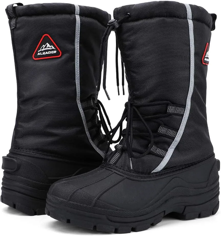 ALEADER Men's Winter Waterproof Insulated Shell Warm Inner Comfortable Outdoor Snow Boots