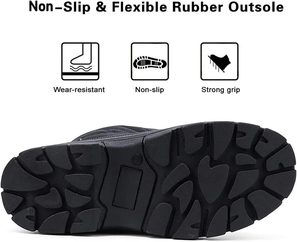 ALEADER Men's Winter Waterproof Insulated Shell Warm Inner Comfortable Outdoor Snow Boots